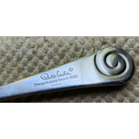 4 Place Spoons Robert Welch AMMONITE SATIN 18/10 Stainless China Shell Table 7.5 - Picture 3 of 5